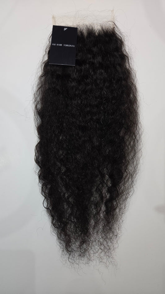 18" 5x5 HD Vietnamese Curly Lace Closure - SAMPLE